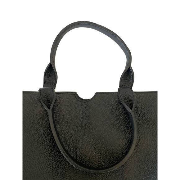 Authentic Versace Collection Pebbled Leather Chain Top Handle Bowler Bag Luxury - Picture 13 of 16